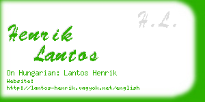 henrik lantos business card